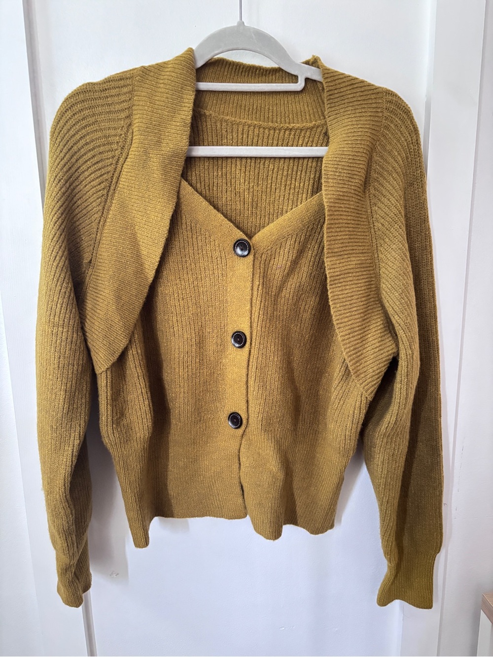 Moss Green Ribbed Fall/Winter Sweater